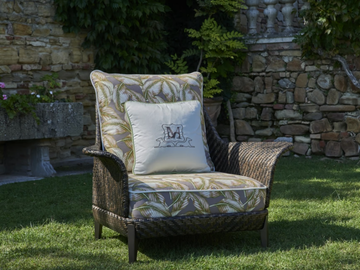 ARALIA - Fabric garden armchair with armrests by Samuele Mazza Outdoor - view 2